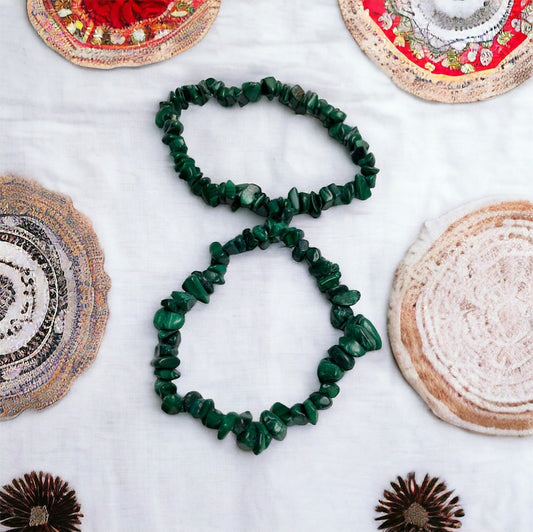 Pulsera chip de Malaquita