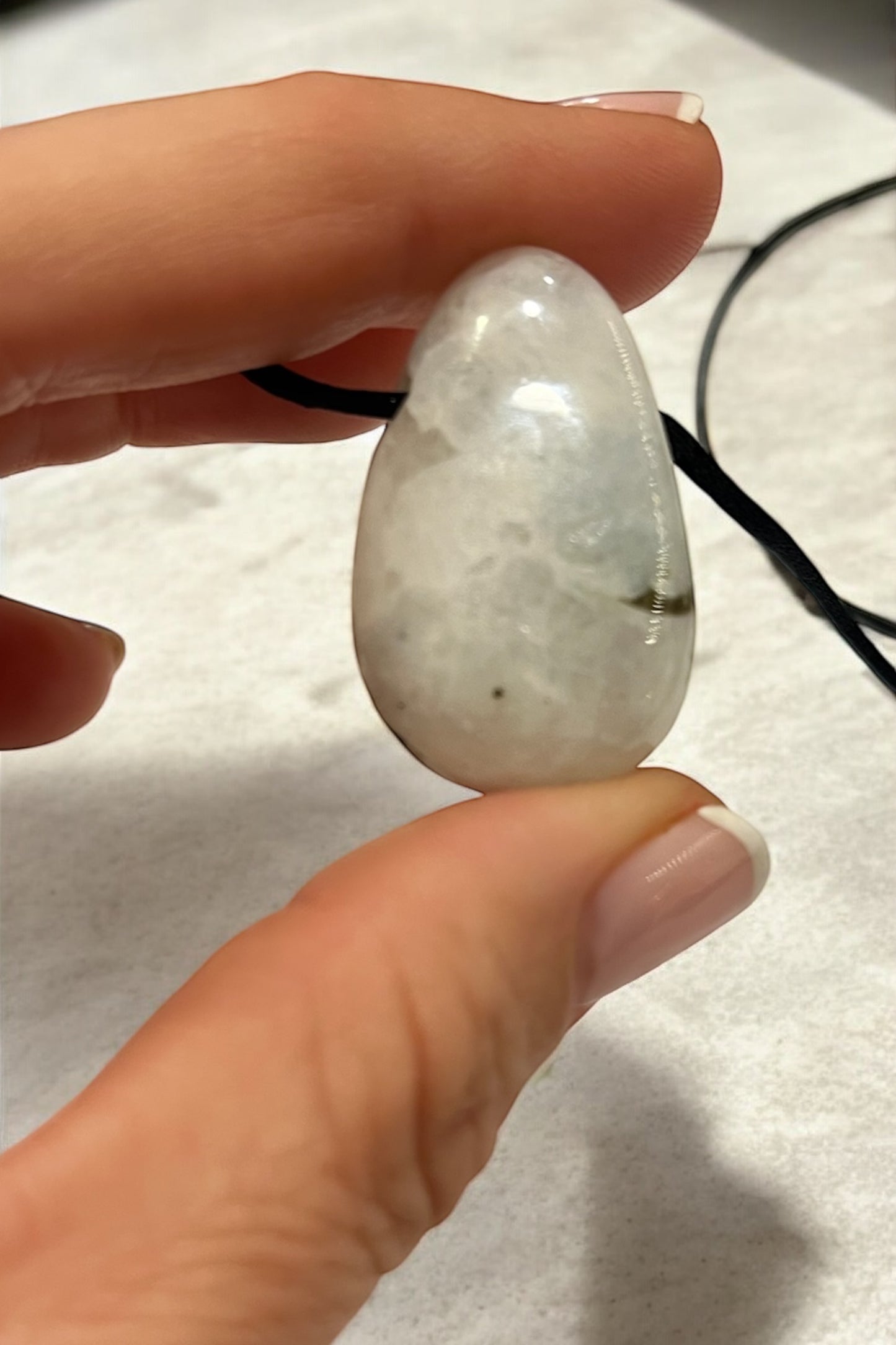 Colgante perita Piedra Luna (labradorita blanca)