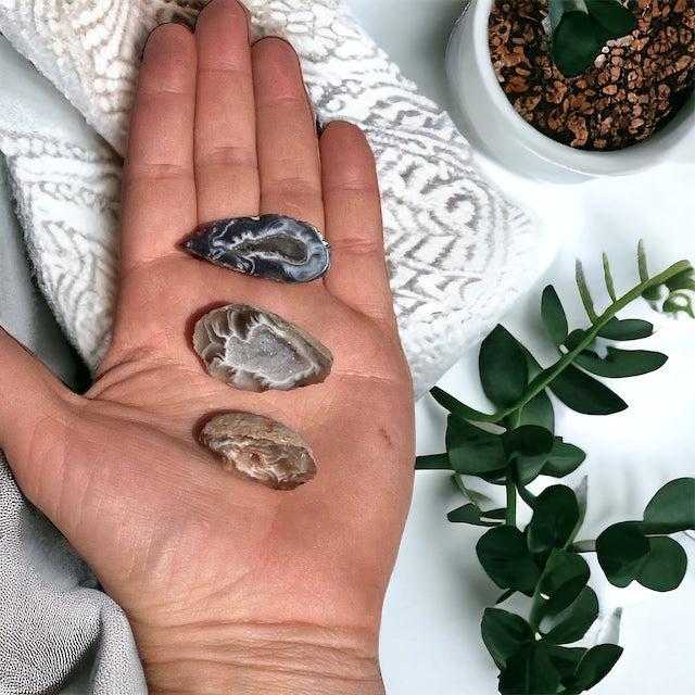 Geodiños de ágata natural