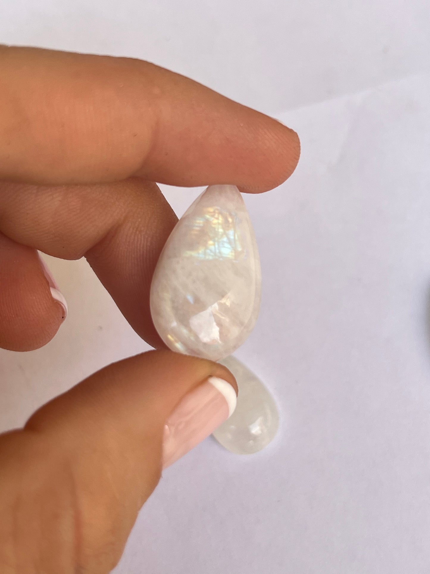 Cabujon Piedra Luna (labradorita blanca)
