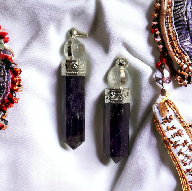 Colgante generador de amatista con bola de cuarzo Vega Luna Dream Vega Luna Dream COLGANTE MINERAL