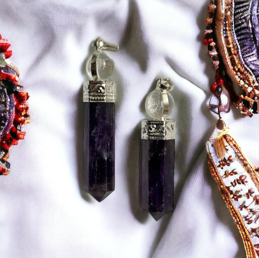 Colgante generador de amatista con bola de cuarzo Vega Luna Dream Vega Luna Dream COLGANTE MINERAL