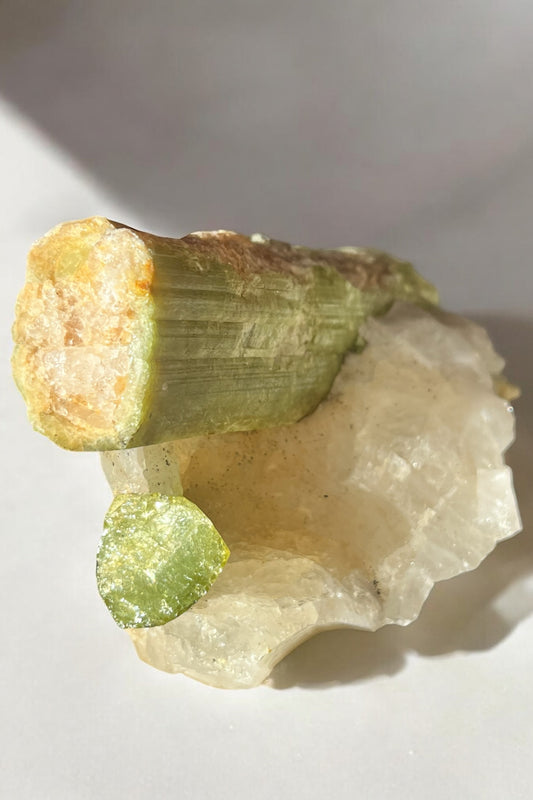 Turmalina sandia en matriz de cuarzo pieza de colección