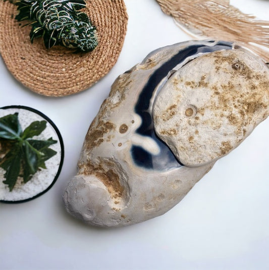 Geoda "Zapato" de Ágata (forma natural)