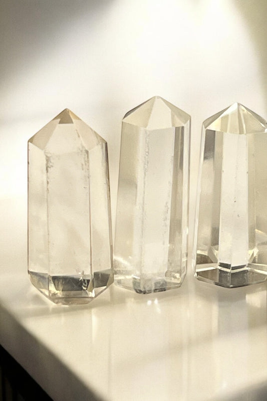 Puntas de cuarzo cristal generador 6 facetas AA 98% pureza para Tameana