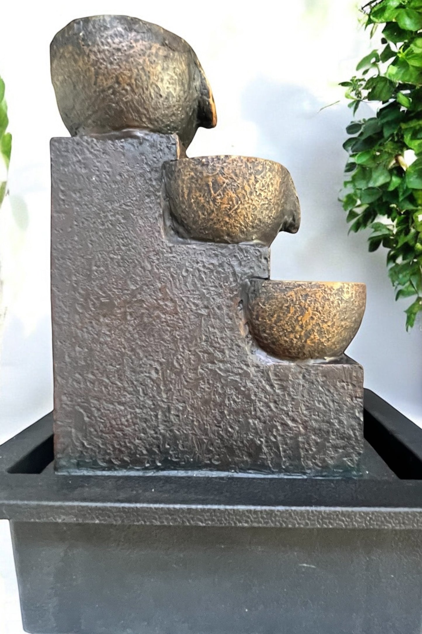 Fuente de agua resina de exterior/interior Buda meditando con cascada 30 cm