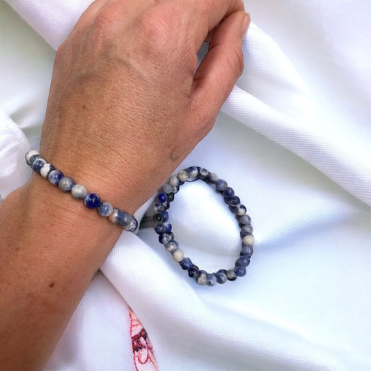 Pulsera bolita de sodalita 6mm