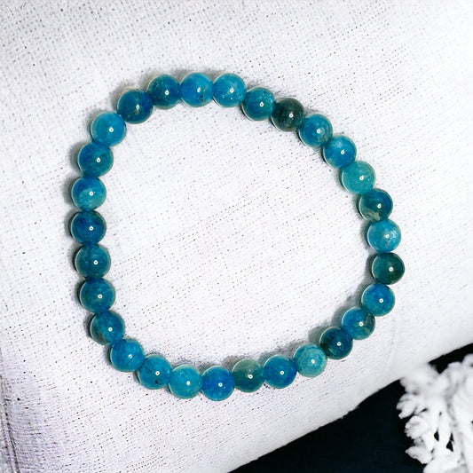 Pulsera bolitas de Apatito 6mm