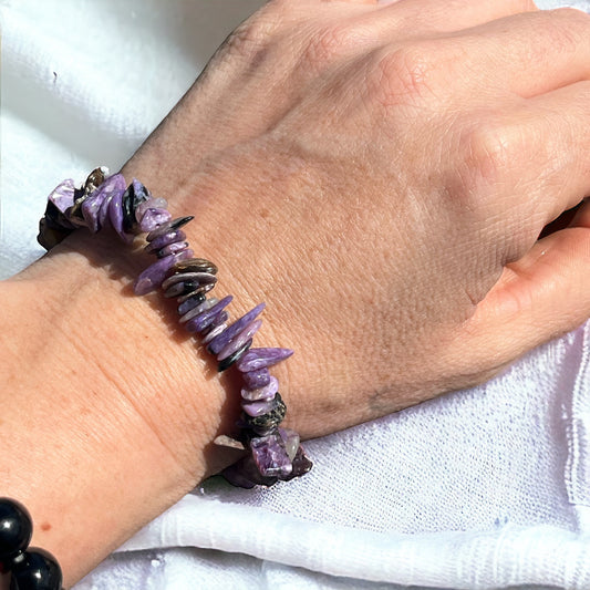 Pulsera chip de Charoíta CALIDAD A