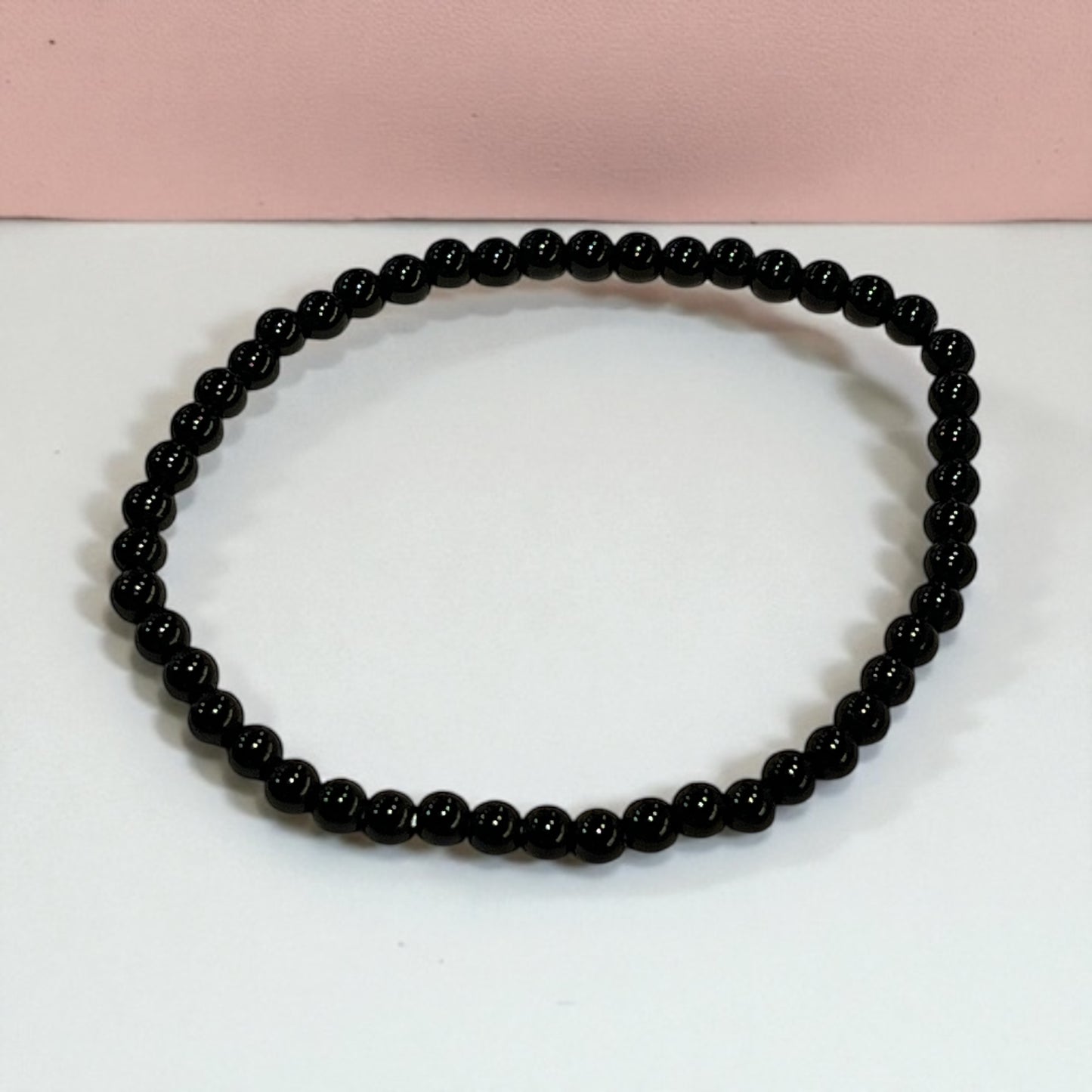 Pulsera bolita 4mm Turmalina