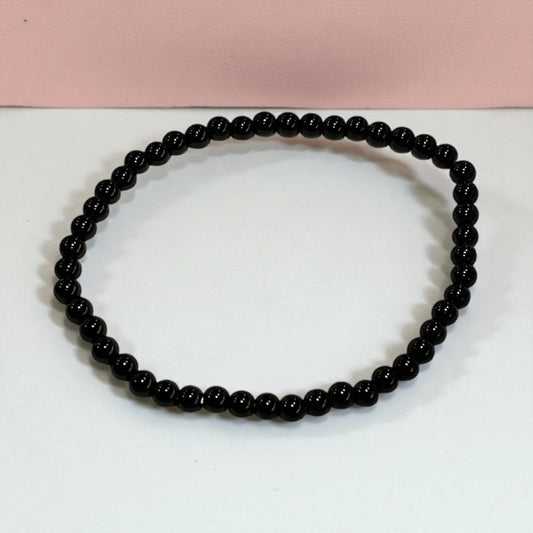 Pulsera bolita 4mm Turmalina