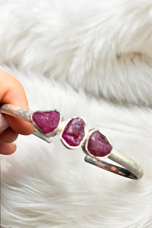 Brazalete de Rubí y plata de ley