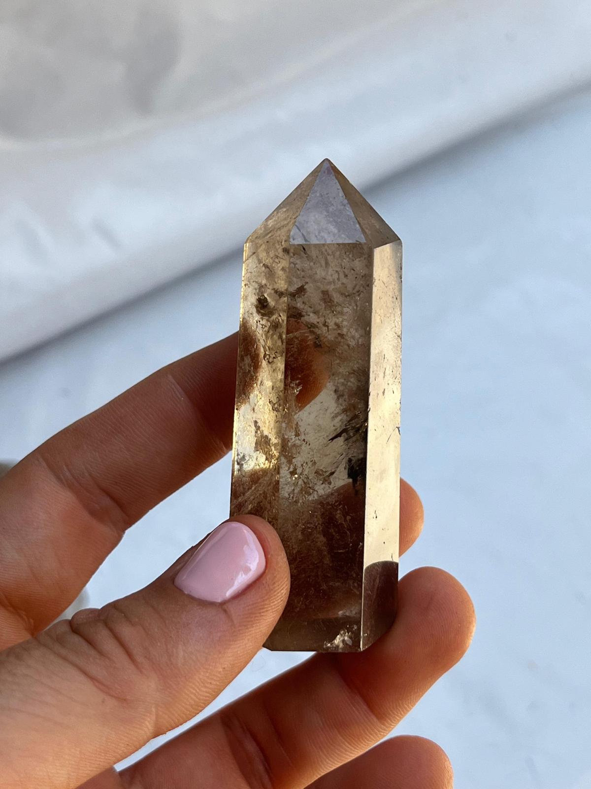 Punta generadora de citrino natural chamánico