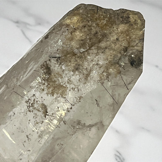 Punta Cuarzo Lemuriano con maestrías