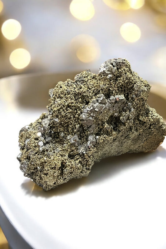 Pirita con galena pieza de colección