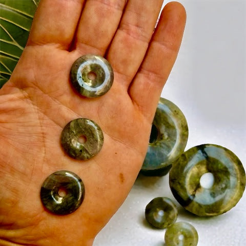 Colgante Donuts Labradorita gris Vega Luna Dream PEQUEÑO 2cm Vega Luna Dream COLGANTE MINERAL