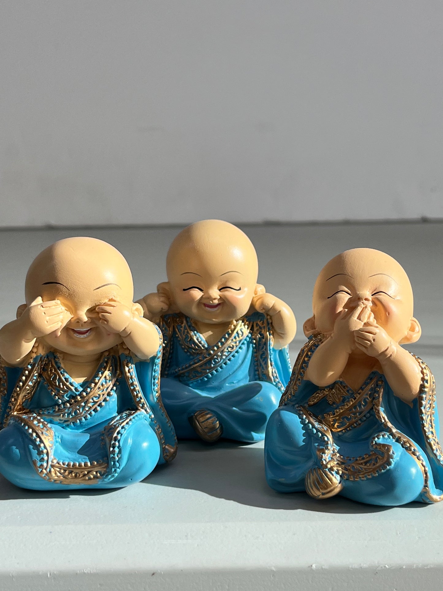 Set de 3 figuras Buda (no hablo, no miro no escucho) Vega Luna Dream Azul Vega Luna Dream decoracion
