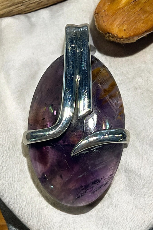 Colgante de súper seven y plata de ley