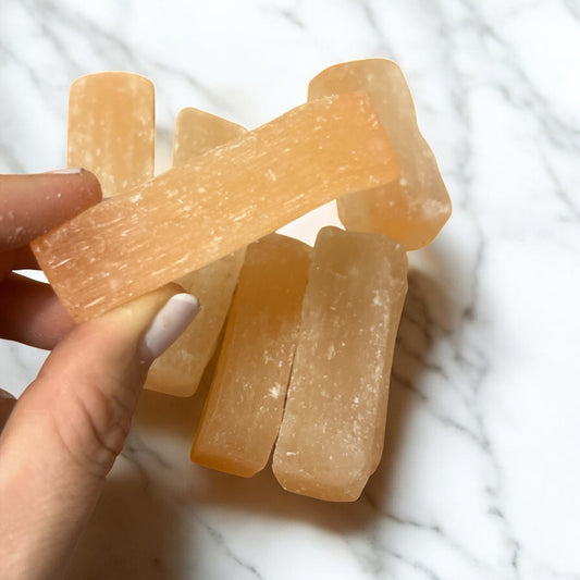 Barra de selenita naranja