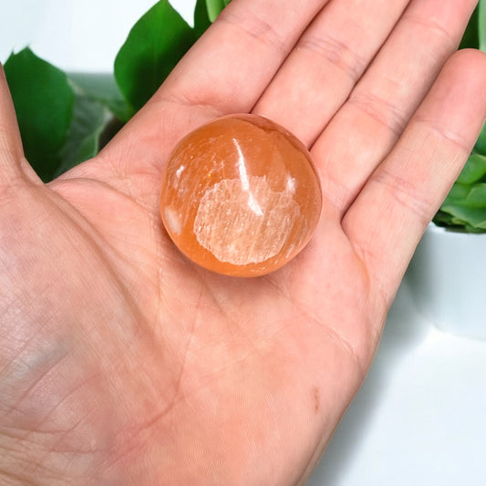Esfera selenita naranja
