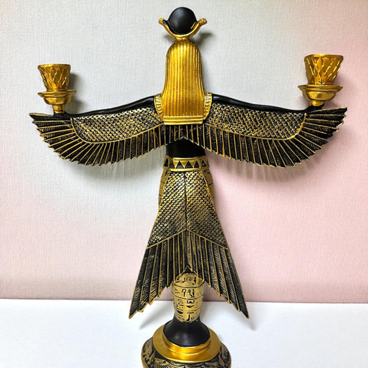 Diosa Isis porta velas 34 cm protección, sabiduría