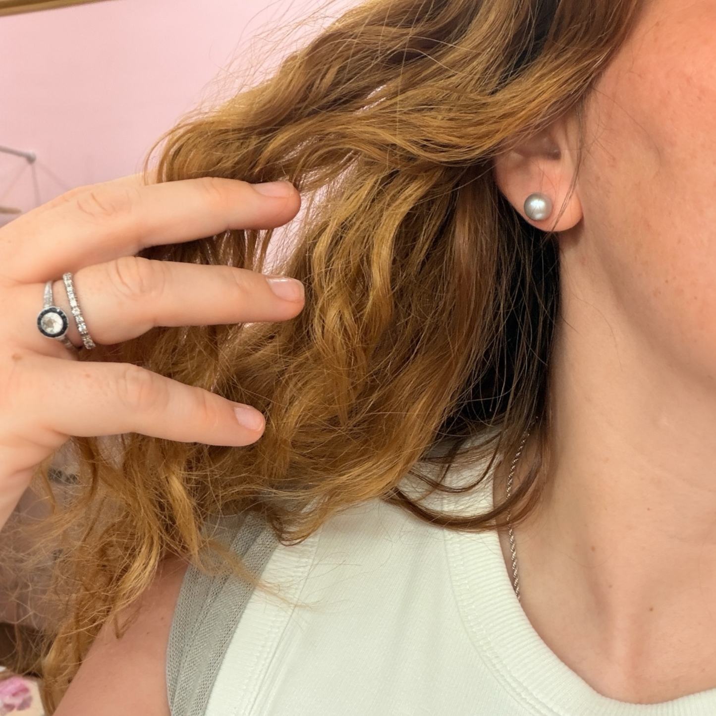 Pendientes de perlas de río naturales cultivadas