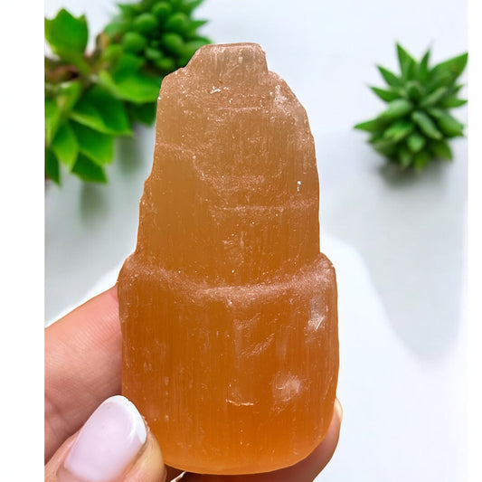 Monolito de selenita naranja