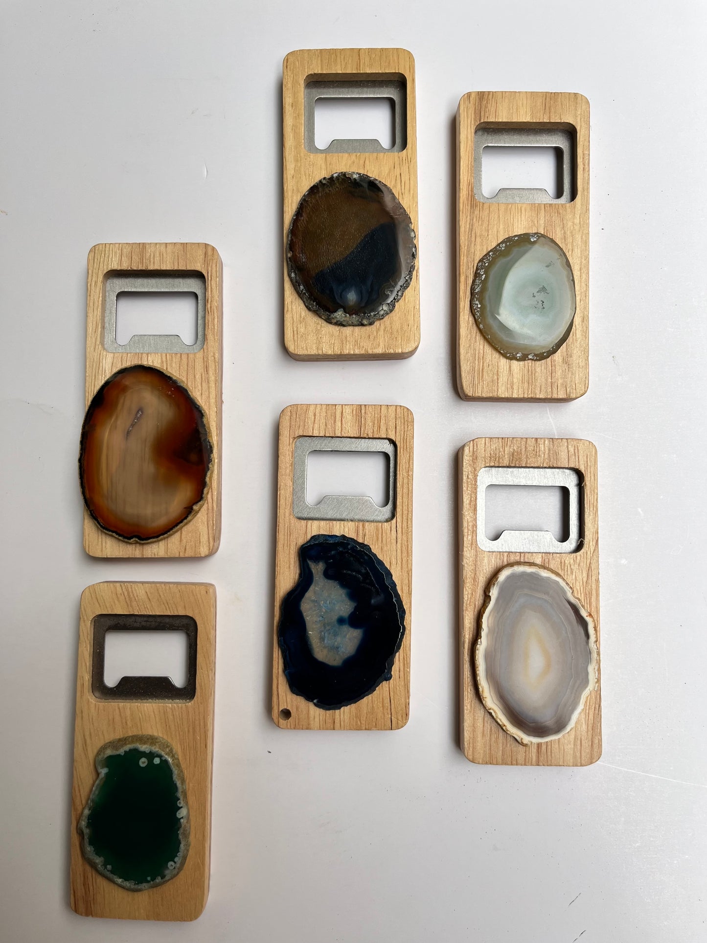 Abre botellas de Placas de ágata natural y teñida