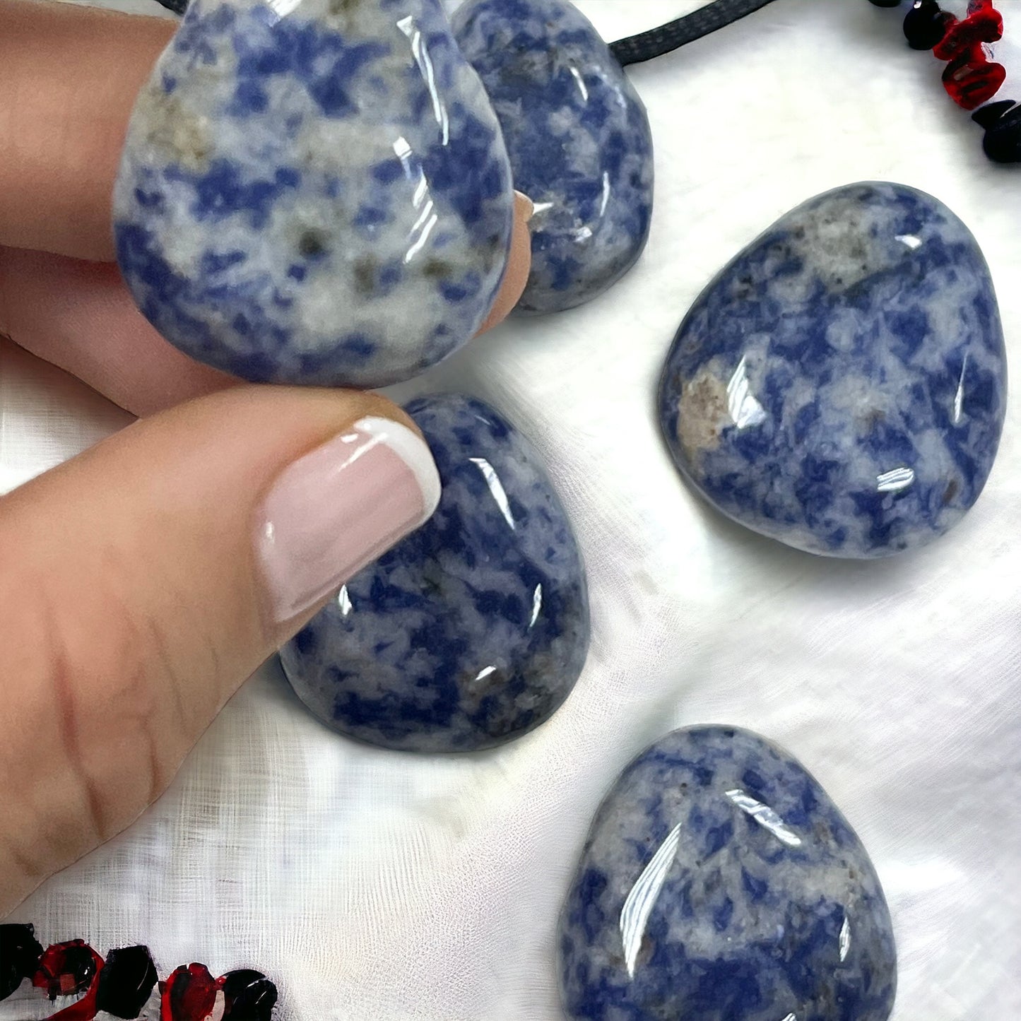 Colgante perita de cuarzo azul