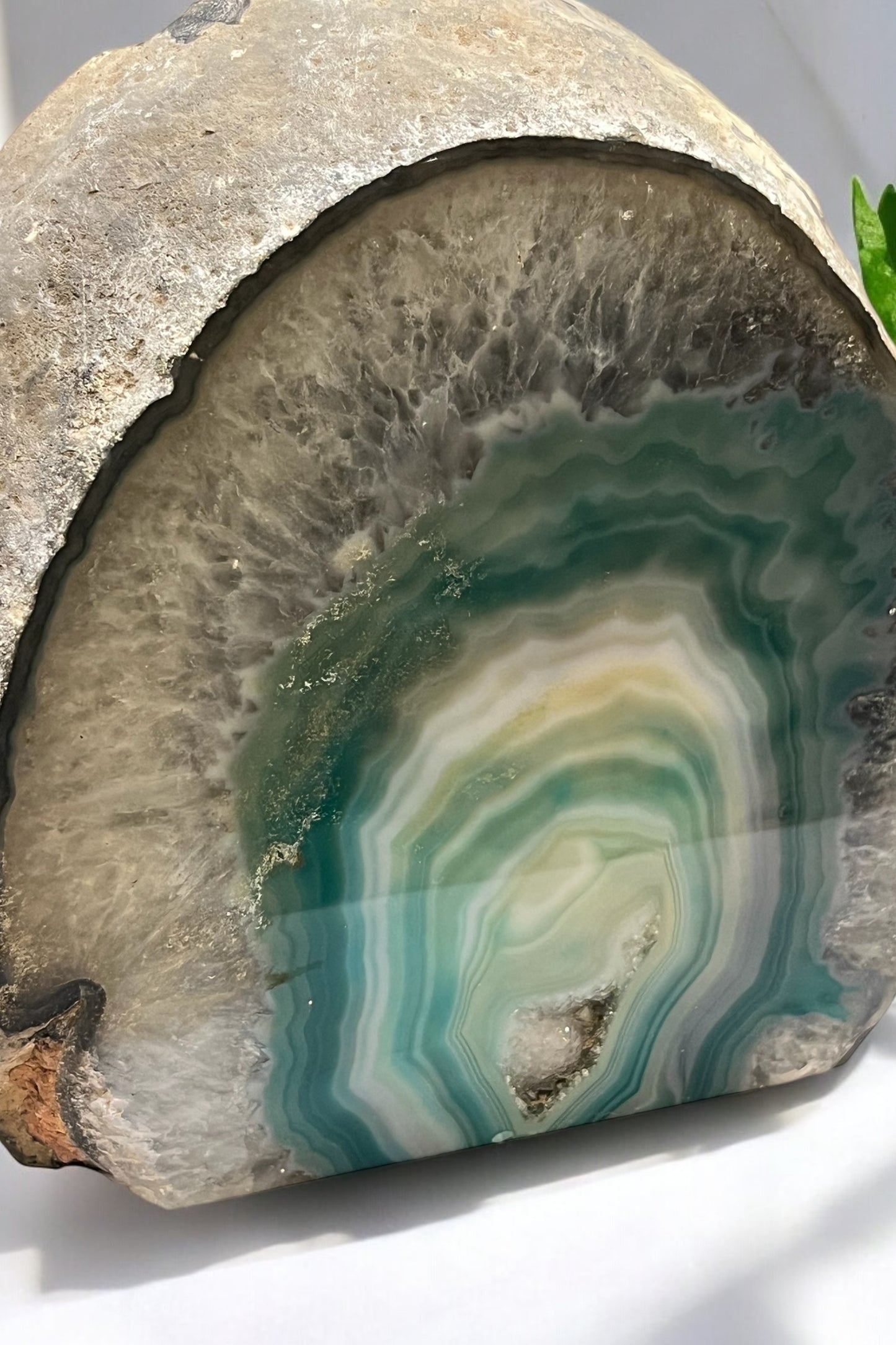 Placa de Ágata azul natural pulida 5k