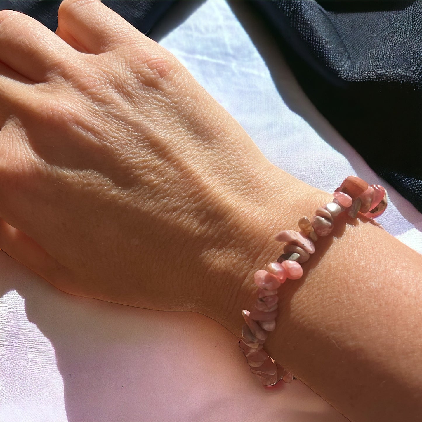Pulsera chip Rodocrosita