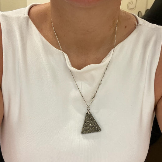 Colgante pirita chispa plata de ley