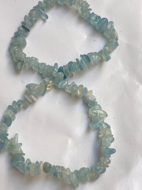 Pulsera chip de Aguamarina calidad extra