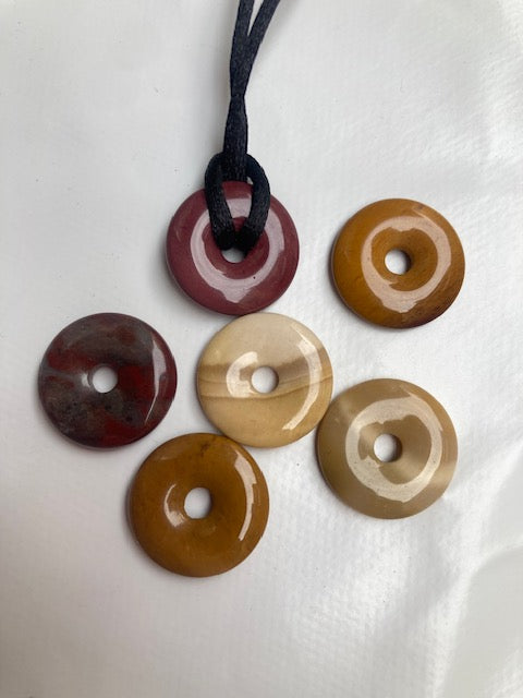 Colgante donut de Jaspe Mokaíta