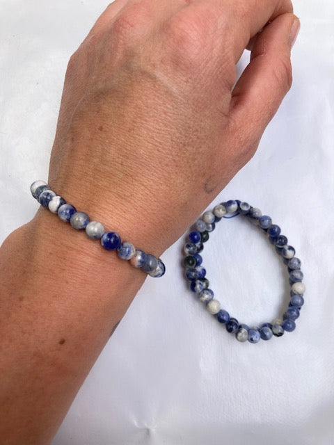Pulsera bolita de sodalita 6mm