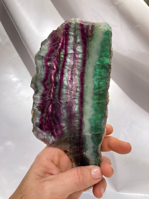 Placa pulida Fluorita arcoíris
