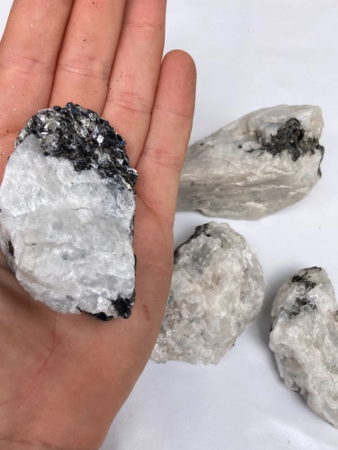Piedra Luna (labradorita blanca) en bruto Grande