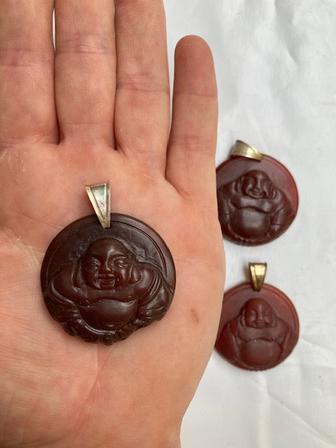 Colgante cornalina buda y plata de ley