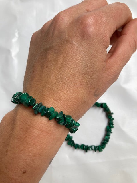 Pulsera chip de Malaquita