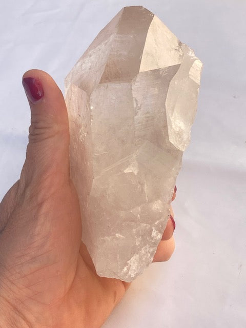 Punta natural de cuarzo maestro interferencia