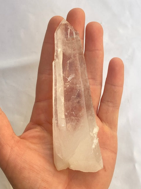 Punta Cuarzo Lemuriano Calidad Catedral con interferencia