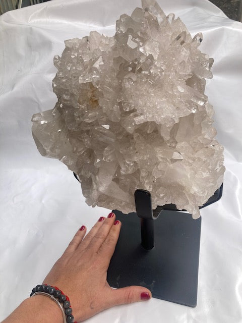 Drusa de Cuarzo cristal con Peana 4k