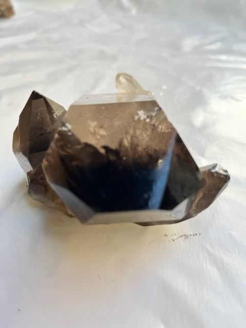 Punta cuarzo ahumado con maestrias