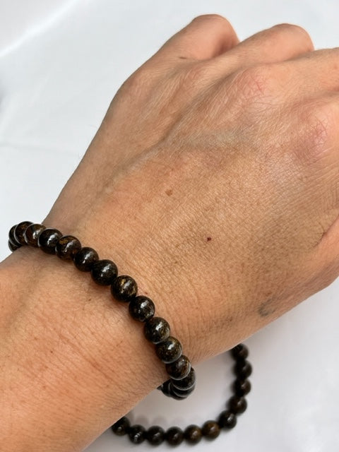 Pulsera bolita de broncita 6mm