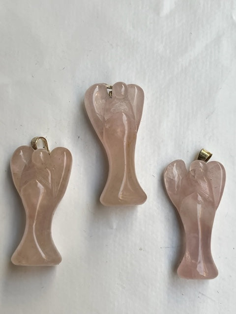 Colgante Angel de Cuarzo rosa