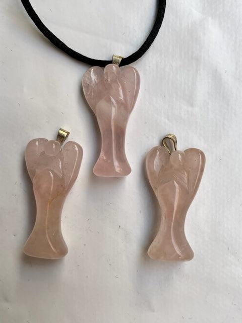 Colgante Angel de Cuarzo rosa