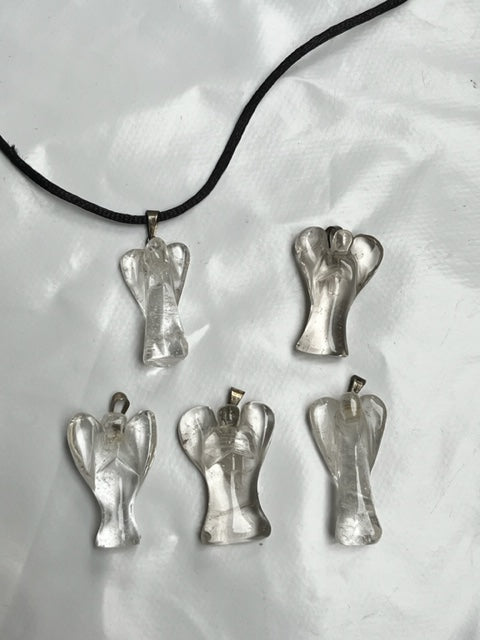 Colgante ángel de cuarzo cristal