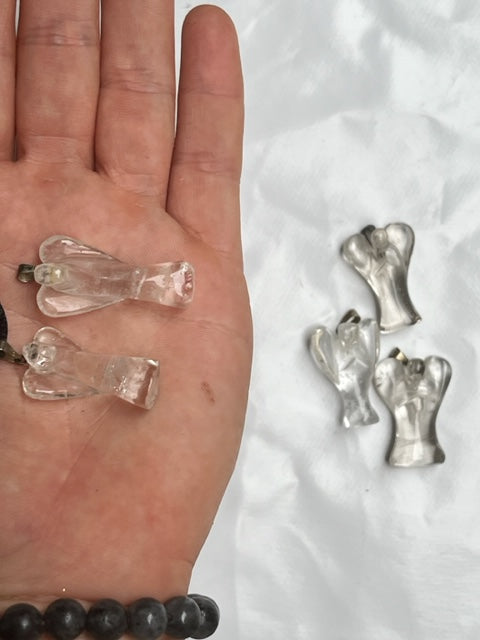 Colgante ángel de cuarzo cristal