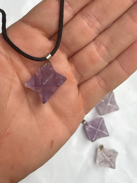 Colgante Merkabá de amatista