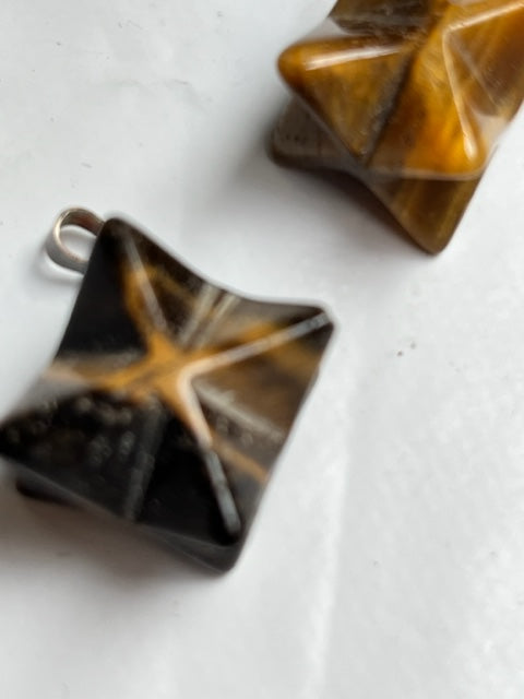 Colgante Merkabá de ojo de tigre